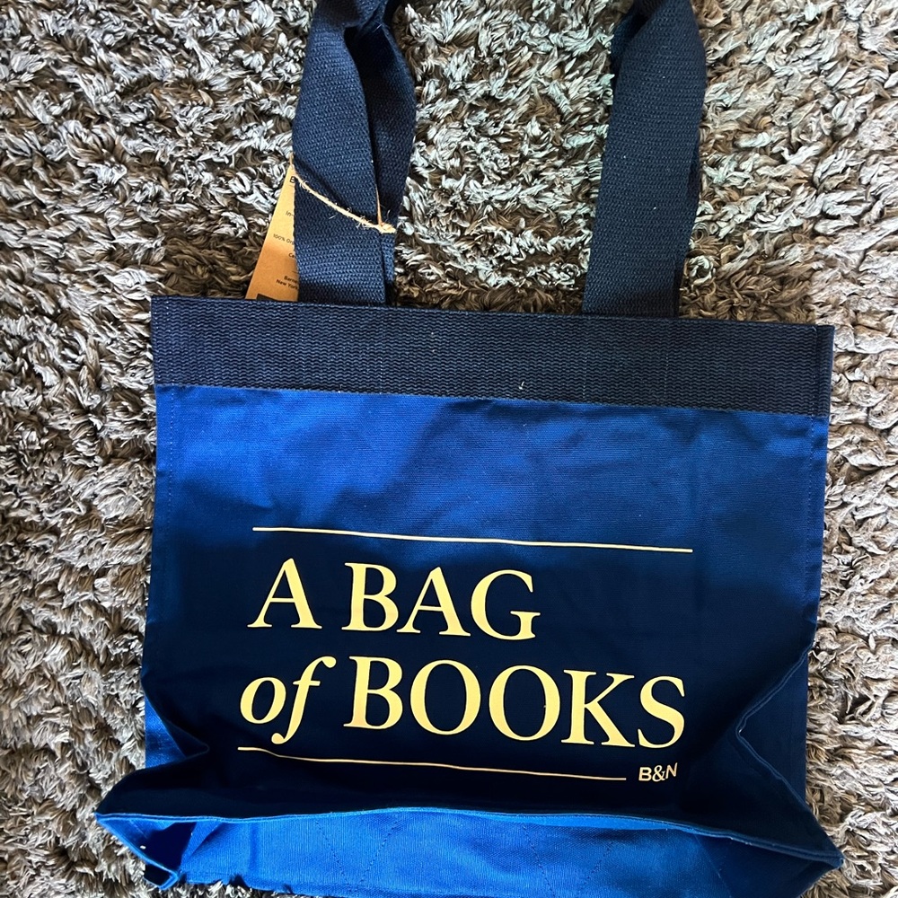 Barnes and Noble medium size canvas tote Blue